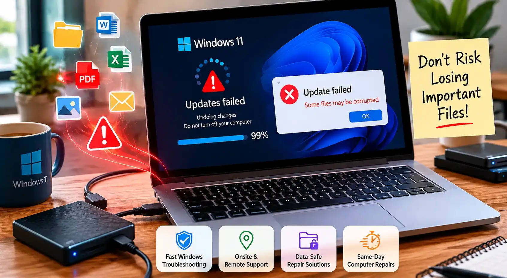 Windows update data recovery in Geelong